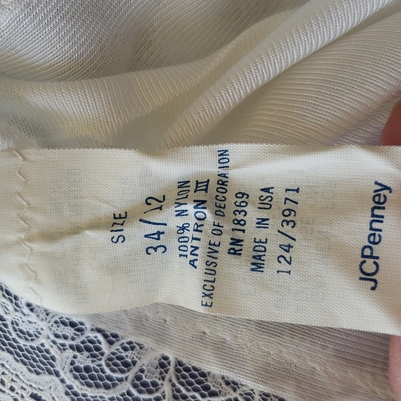 Vintage Lace Slip Dress Sz 34 / 12 - Picture 5 of 5